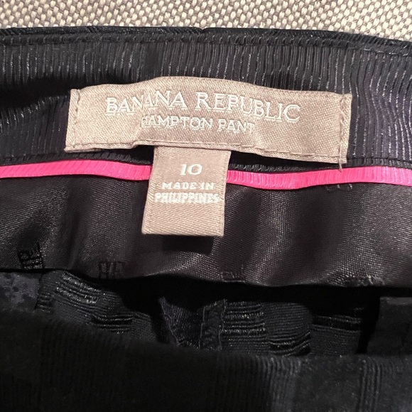 Banana Republic navy blue Hampton Pants size 10, EUC, elegant, dressy, checkered - Picture 10 of 10
